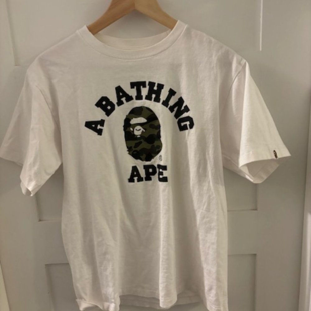 A Bathing Ape T Shirt camouflage logo
